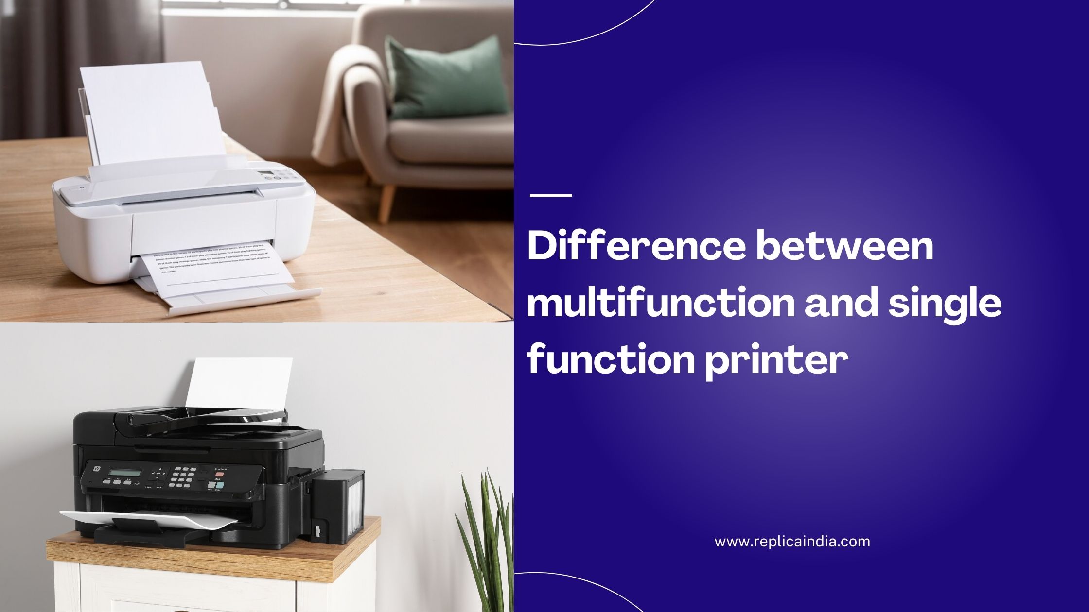 Difference between multifunction and single function printer